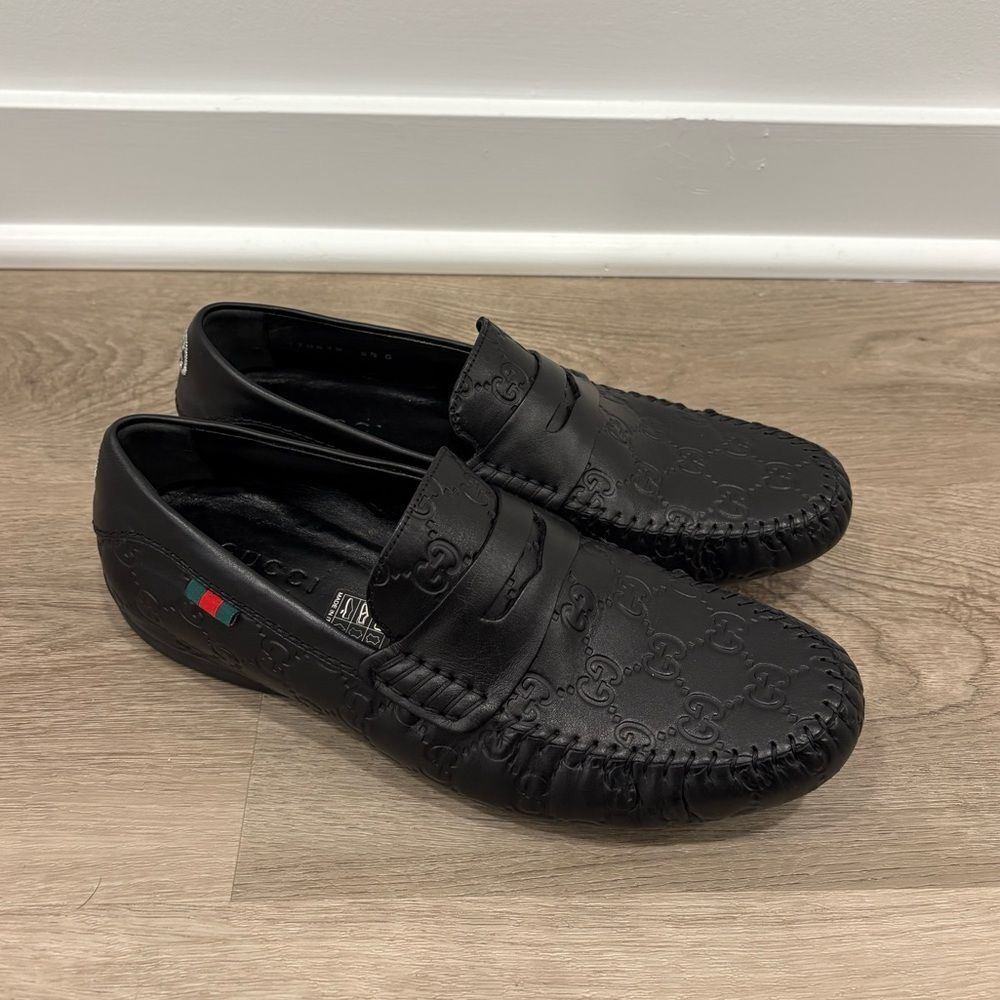 Gucci Guccissima San Marino loafers in black leather